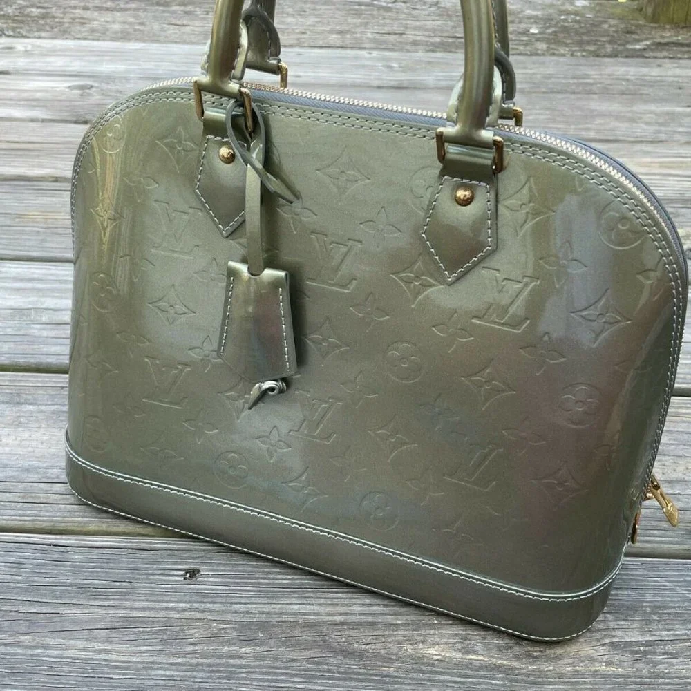 Authetic Louis Vuitton Bag VERNIS Alma PM Rose Florentin Monogram Handbag France - Picture 4 of 12